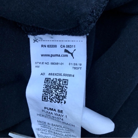 PUMA T Shirt Big Logo Graphic Print Short Sleeve Cotton Mens Sz. Large - Picture 5 of 8